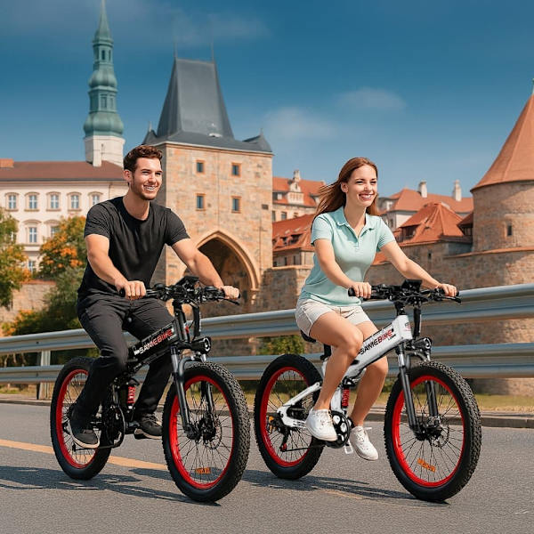 Hopfällbar elcykel SAMEBIKE LO26-Plus, 1000W motor, 48V 15Ah batteri