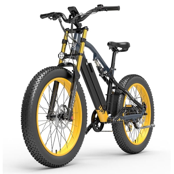 El-mountainbike Lankeleisi RV700, motor 48V 1000W, 26″ feta däck, Explorer el-jaktcykel