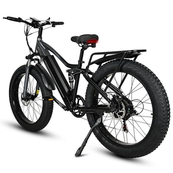 Sähkömaastopyörä CMACEWHEEL TP26, 750W 17Ah, 26" * 4.0 fatbike - Harmaa-musta