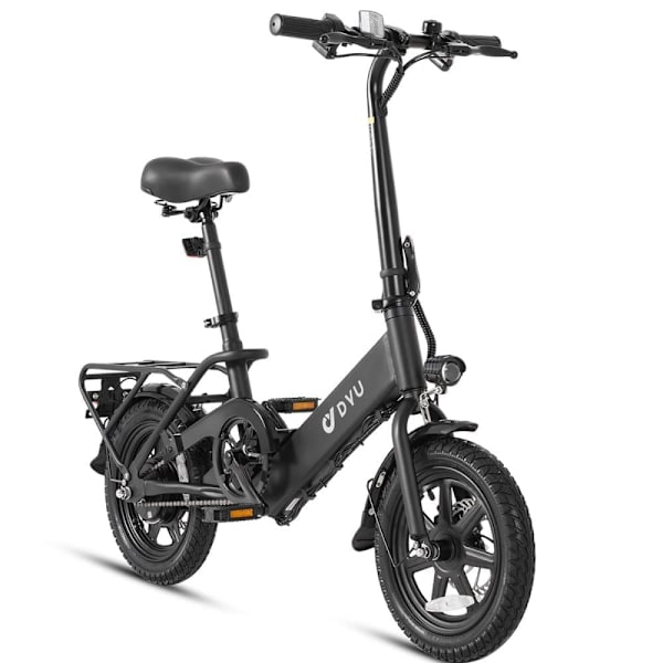 Minikokoon taitettava sähköpyörä DYU C3, 14", moottori 36V 250W, musta