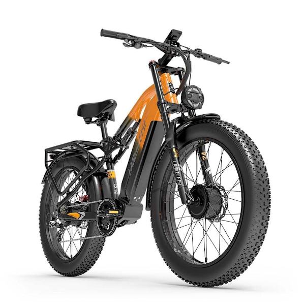 Sähkömaastopyörä LANKELEISI MG800Max, 2000 W kaksoismoottori, 26 tuuman paksut renkaat, 20 Ah akku