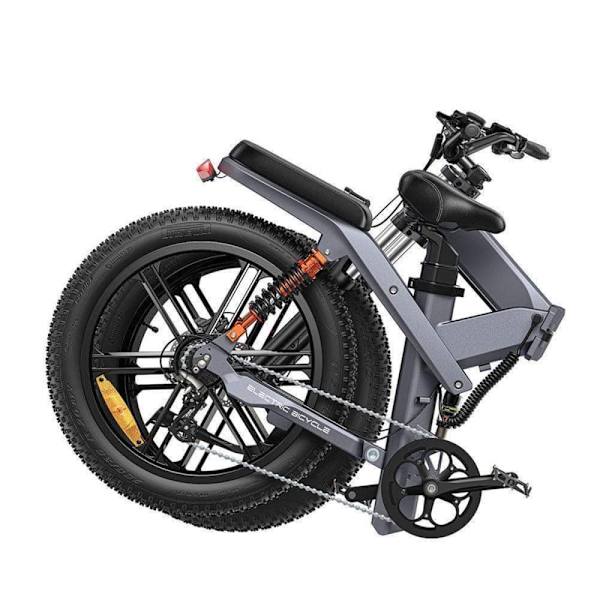 Sammenklappelig elcykel med tykke dæk ENGWE X26, motor 48V 1000W, 19,2Ah & 10Ah dobbeltbatteri, tredobbelt affjedring