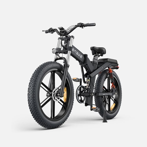 Hopfällbar elcykel med feta däck ENGWE X26, motor 48V 1000W, 19.2Ah & 10Ah dubbelbatteri, trippelfjädring