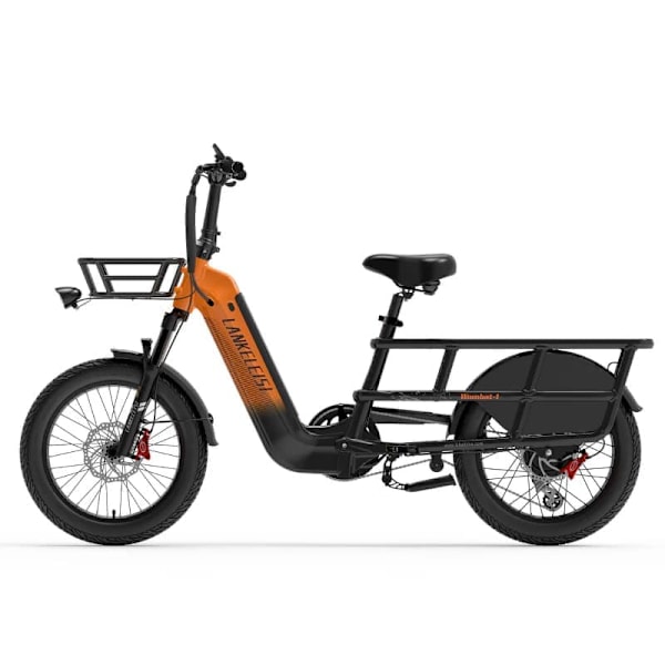 Elcykel för last LANKELEISI Wombat-1, 48V 1000W 20Ah, Lång räckvidd för resor Orange