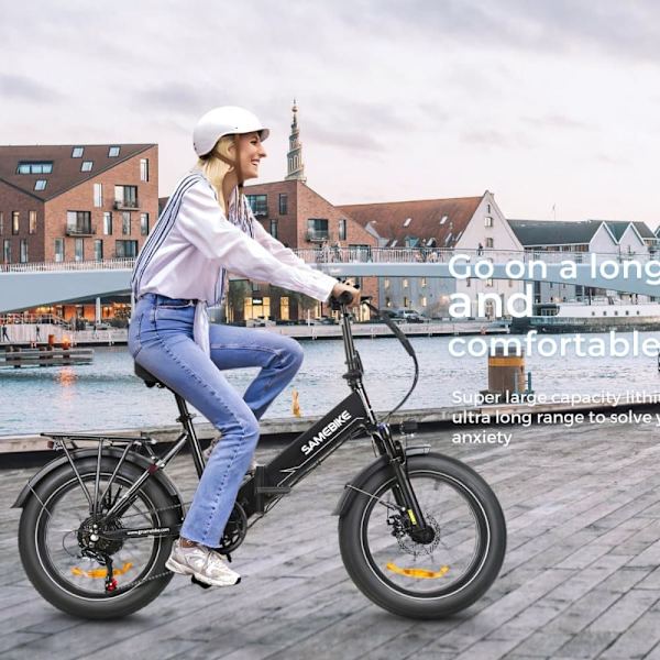 Taittuva sähköpyörä SAMEBIKE LOTDM200-II, moottori 750W 48V, älykäs NFC