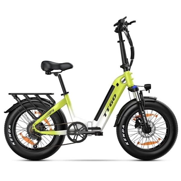 Taittuva sähköpyörä TTGO F6, 250 W, vääntömomentti 45 Nm, 25 Ah, vihreä