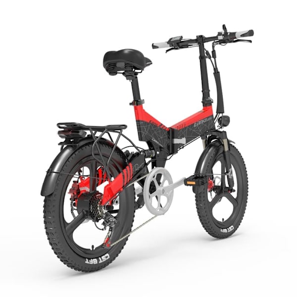 Sammenklappelig elektrisk bycykel Lankeleisi G650, 48V 500W motor, 12.8Ah Li-ion batteri
