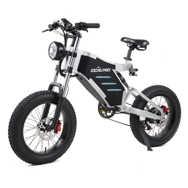 Elcykel RZOGUWEX X5 - 1000W 48V 25AH - 200KG Maxbelastning - Vit