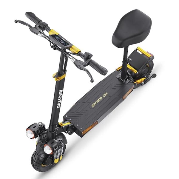 El-scooter med siddeplads IENYRID ES6, 1000W*2 motor, 48V 20,8Ah batteri, foldbar