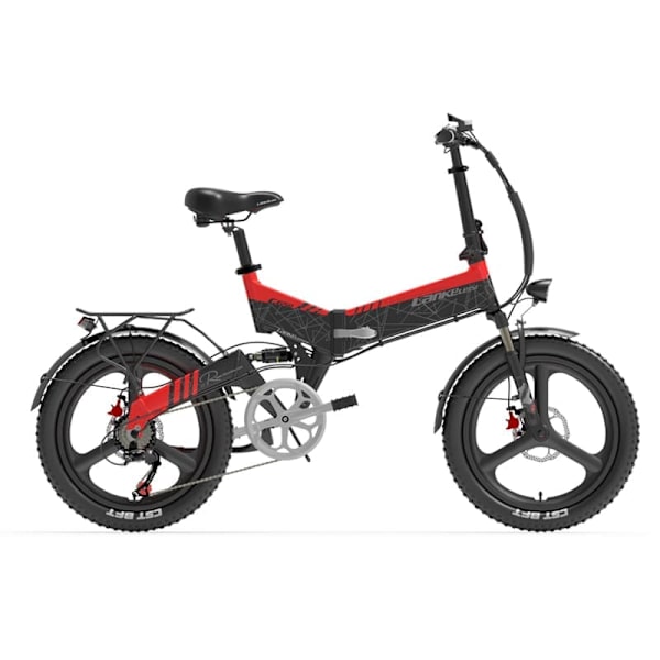 Hopfällbar elcykel för stadscyklar Lankeleisi G650, 48V 500W motor, 12.8Ah litiumjonbatteri