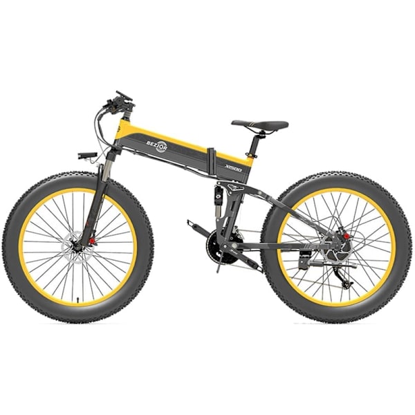 Elektrisk mountainbike Bezior X1500, foldbar, 48V 12,8Ah batteri, SHIMANO 27 gear