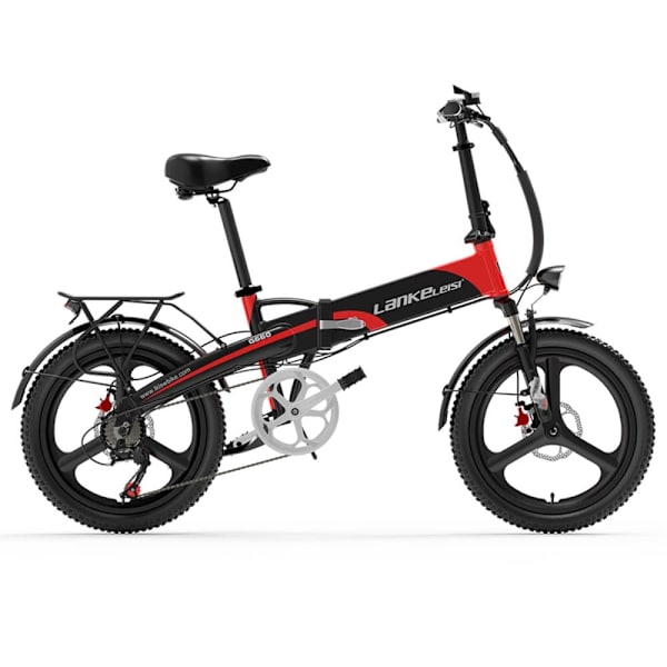 Hopfällbar elcykel för stadscyklar Lankeleisi G660, 500W 48V 12.8Ah, 20"