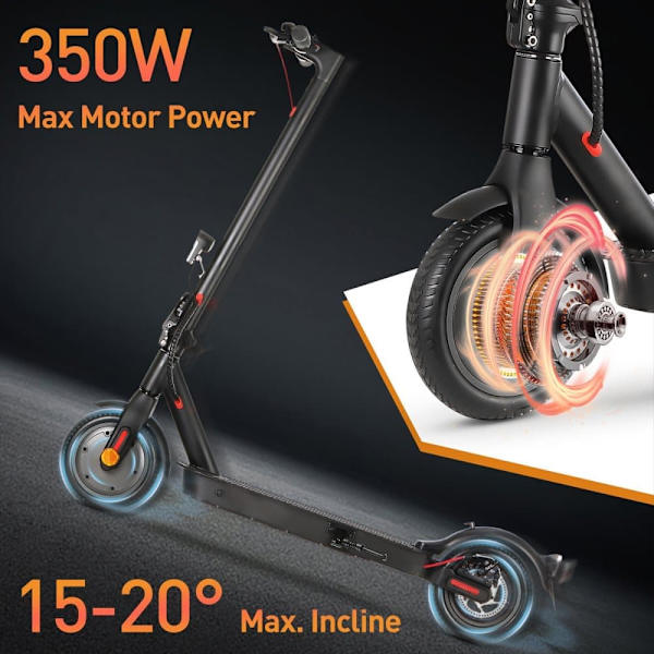 iSinwheel E9 Pro Elscooter - 8,5" - 350W 36V 7,5Ah - Appkontroll