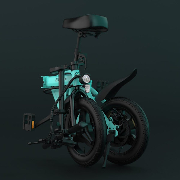 Mini Hopfällbar Elcykel ESKUTE F100, 14", 250W Motor 36V 9Ah Batteri, För Flickor