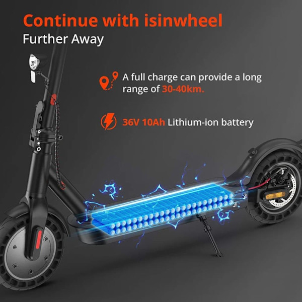 Sähköpotkulauta iSinwheel E9T Max - 10" - 500W 36V 10Ah - Sovellusohjaus