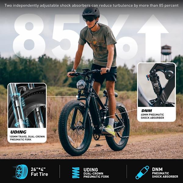 Sähköpyörä VITILAN T7 PRO - 52V 20Ah 1040Wh akku - 8 vaihdetta