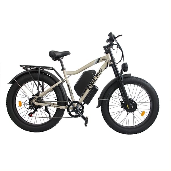 Elmountainbike Orlms MX500, 2*1000W motor, 52V 25Ah batteri, 26", helfjädring