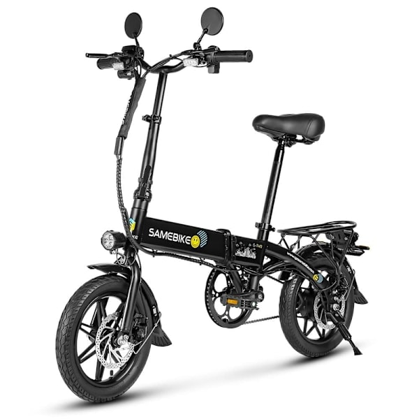 Bærbar pendler elcykel Samebike YINYU14, motor 36V 350W, 25km/t Sort