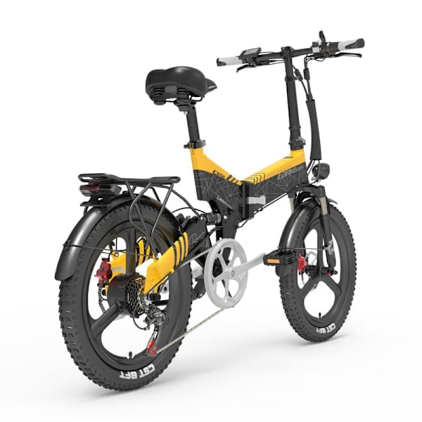 Hopfällbar elcykel för stadscyklar Lankeleisi G650, 48V 500W motor, 12.8Ah litiumjonbatteri