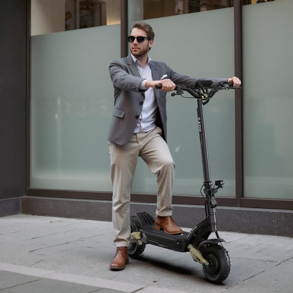 El-scooter OOTD S30, dobbeltmotor, 2400W 52V 23,4Ah, 10", sort