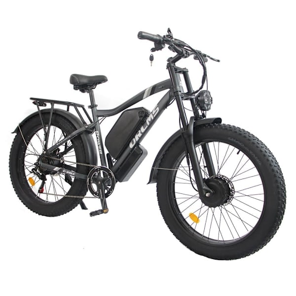 Elektrisk mountainbike Orlms MX500, 2*1000W motor, 52V 25Ah batteri, 26", fuld affjedring