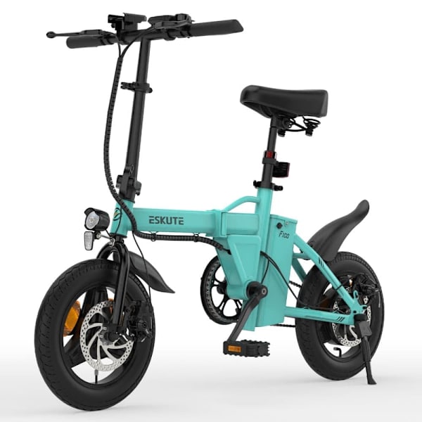 Mini Hopfällbar Elcykel ESKUTE F100, 14", 250W Motor 36V 9Ah Batteri, För Flickor