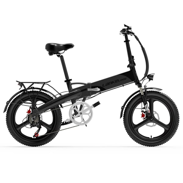 Sammenklappelig elektrisk bycykel Lankeleisi G660, 500W 48V 12.8Ah, 20" Sort