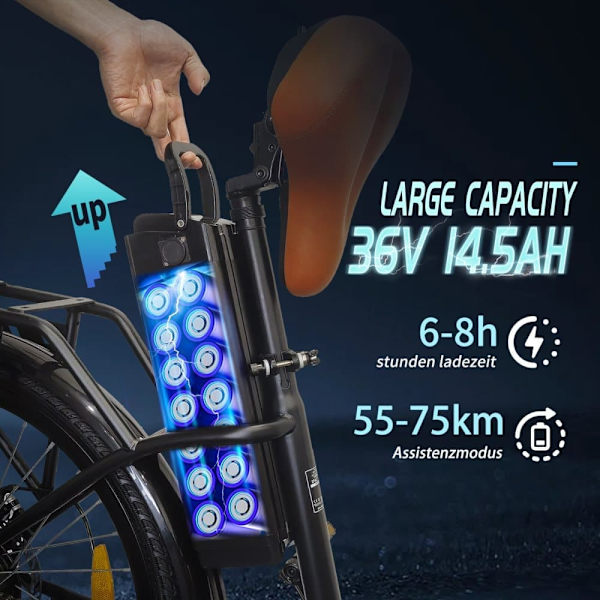 Kaupunkisähköpyörä TTGO YY-26ST, 350W 36V 14.5Ah, Shimano 6S