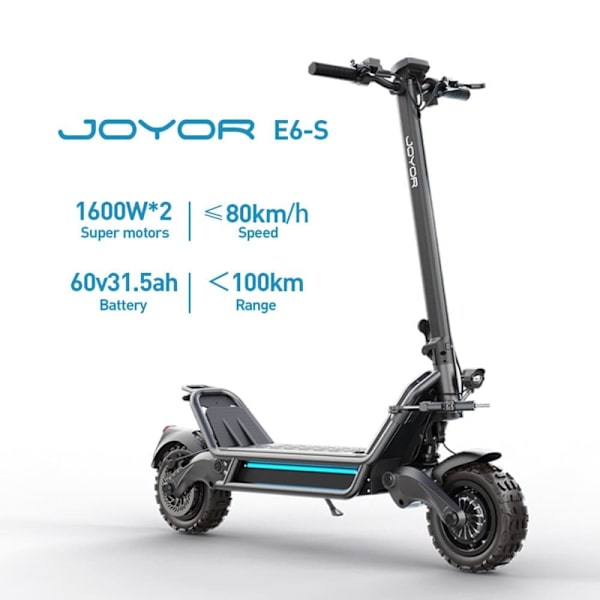 Sähköpotkulauta JOYOR E6-S - Kaksoismoottorit - 60V 3200W - Akku 31.5Ah - NFC