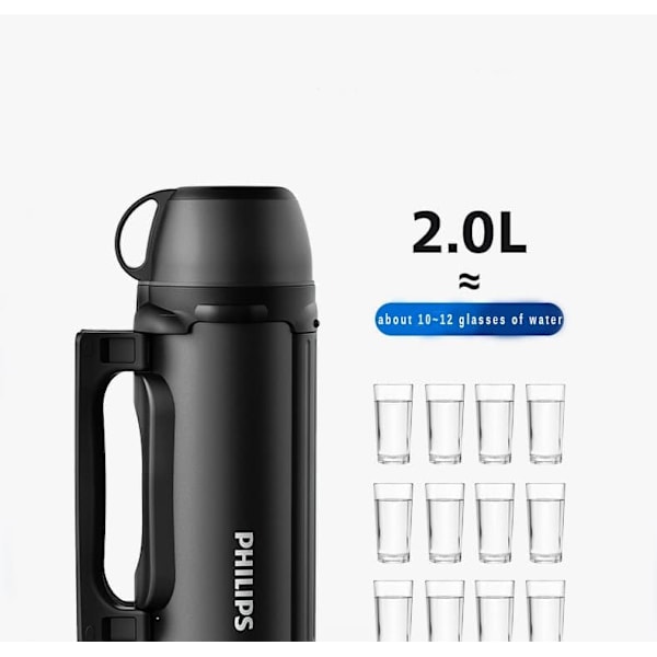 Philips termokande i rustfrit stål AWP2625BK 2,0 liter