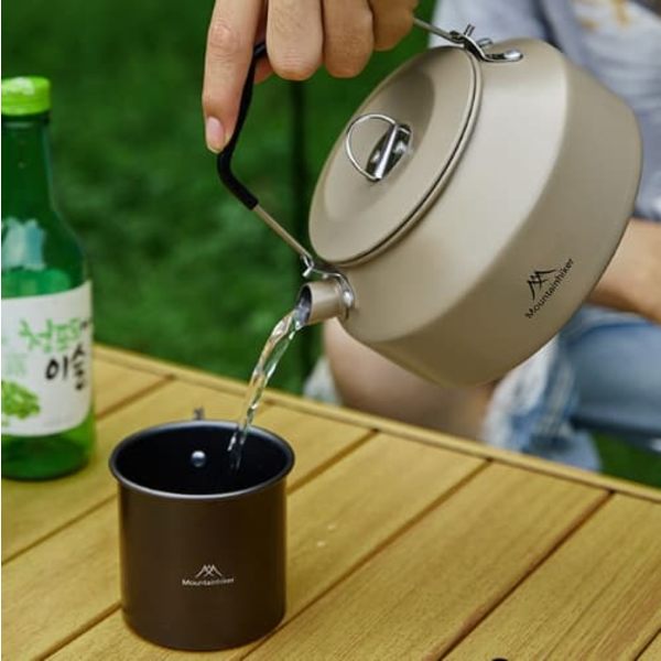 Vattenkokare Tekanna Camping Vattenkokare i aluminiumlegering Lätt att bära Vattenkokare med hög temperaturbeständighet