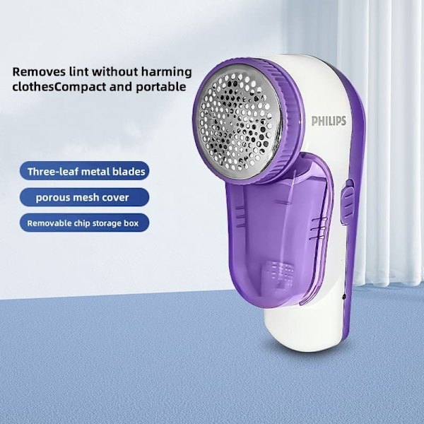 Philips GC027 ladattava tekstiiliparranajokone - sähköinen nukanpoistoaine vaatteille, villapaitoille ja huonekaluille