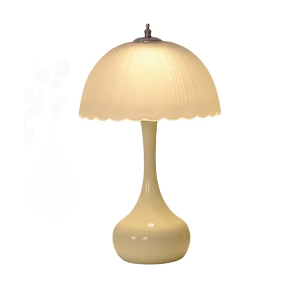 Bordslampa för sovrum, sänglampa, lyxig, exklusiv atmosfär, krämfärgad nattlampa
