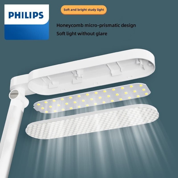 Philips uppladdningsbara skrivbordslampa med ögonskydd, skrivbordslampa med lång batteritid för läsning och skrivning