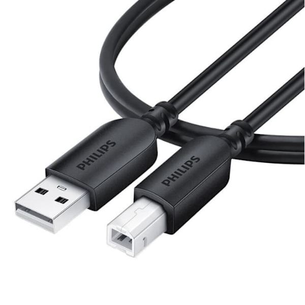 Philips USB-datakabel til printere 2 meter AM/BM firkantet portstik Datakabel Tilslutningskabel til printere