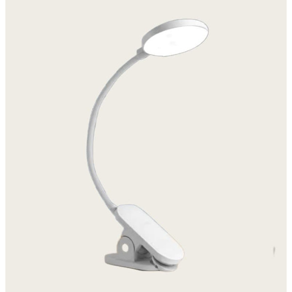 Philips ögonskyddande uppladdningsbar skrivbordslampa med klämma för sovsal, läs- och studiefunktion, speciell sänglampa med klämma