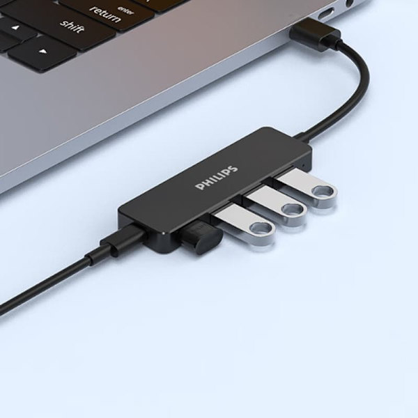 Philips USB3.0 Expansion Docking Station en till fyra USB-hubb till gränssnitt för bärbar dator HUB-splitter