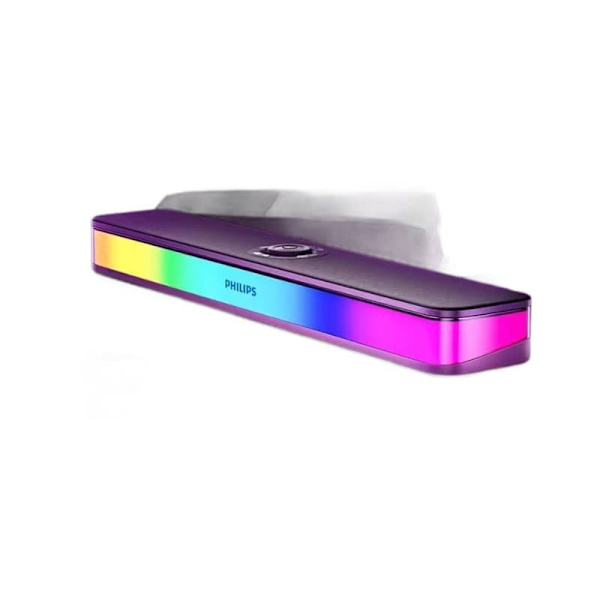 Philips trådløs Bluetooth-højttaler til stationær computer, RGB-lysstrimmel til spil, lyd til computer stationær computer til hjemmet