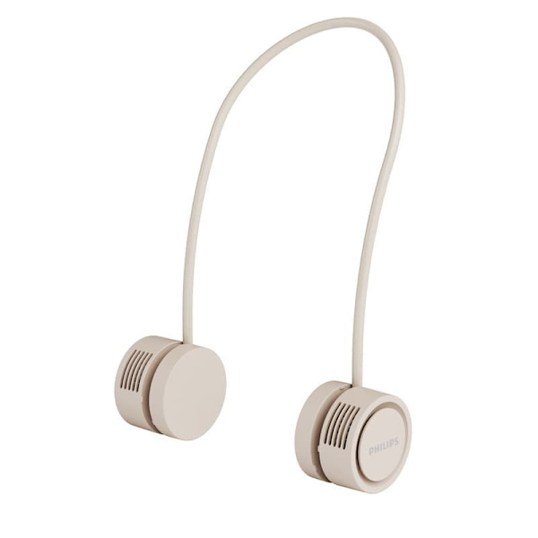 Philips nackhängande fläkt – en bärbar mini-utomhusfläkt med tyst laddning och bladlös design