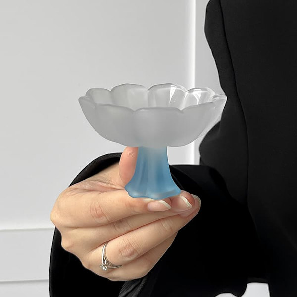 Lys Luksus Stil Frostet Blå Lotus Høj Glas Tekop / Vandglas / Vinglas Todelt Sæt, Niche Høj Værdi Valg