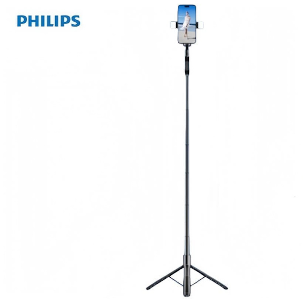 Philips Mobiltelefonhållare golv fotografi stativ selfie stick utomhus resa bärbar