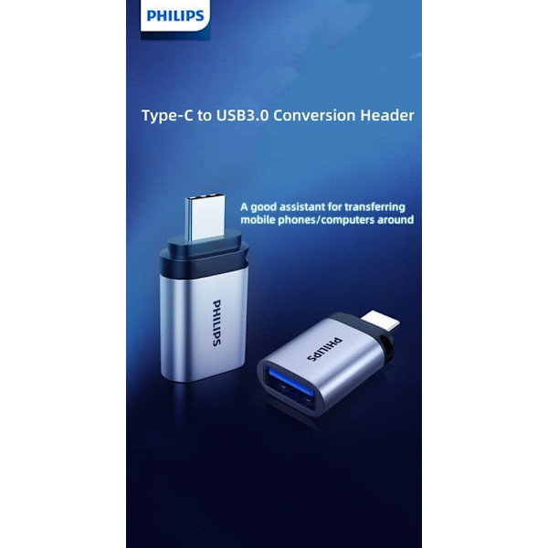 "Philips Type-C til USB 3.0 Adapter OTG Converter til Telefon, Laptop, MacBook - SWR3001A/93