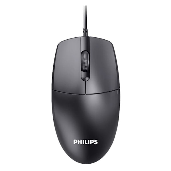 Philips klassiske sorte mus med ledning - enkel og praktisk, en god hjælper til kontoret