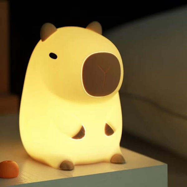Kapibara Dorm Natlampe Tegneserie Natlampe Sød Lille Bordlampe Soveværelse Lampe Ornament Atmosfære Lampe