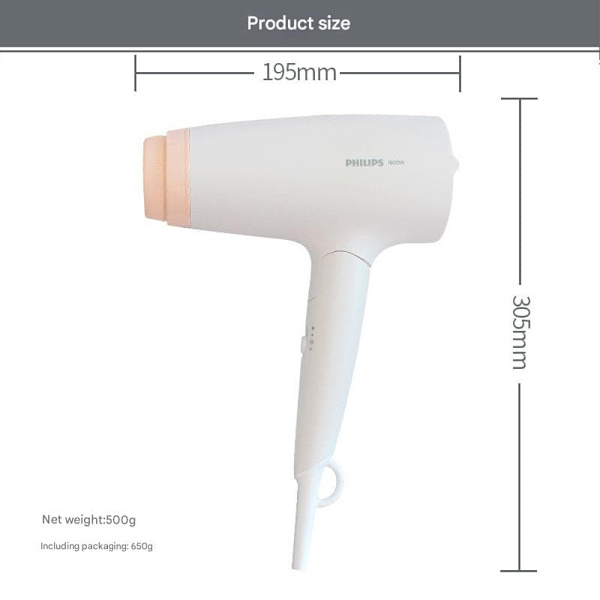 Philips BHD309 snabbtorkande, hopfällbar hårtork med negativa joner, en lätt hårvårdsexpert