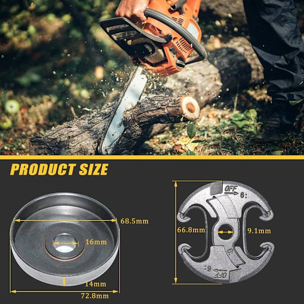 Ersättningssats för Husqvarna 340 345 346XP 350 351 353 445 450 E motorsågskoppling nålager