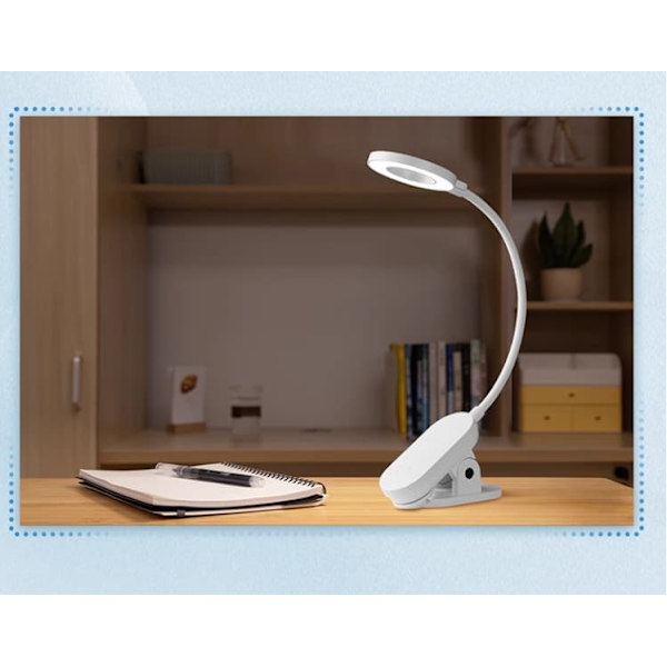 Philips genopladelig skrivebordslampe øjenbeskyttelse arbejdsværelse studenterkollektion bogreol klipsbar natbord læselampe