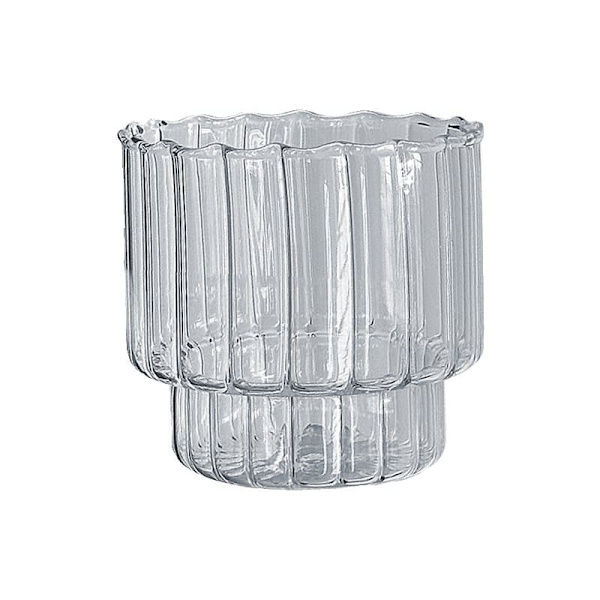 Drömlika Vertikala Ränder! Transparent Glasmugg, Påbörja En Elegant Dryckesstund