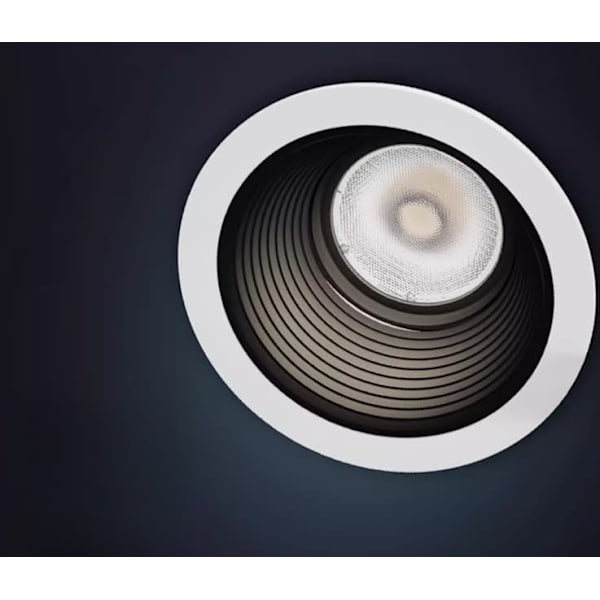 Philips spotlight infälld liten kulle djup kupa antireflex downlight fullspektrum ögonskydd vardagsrum hushåll