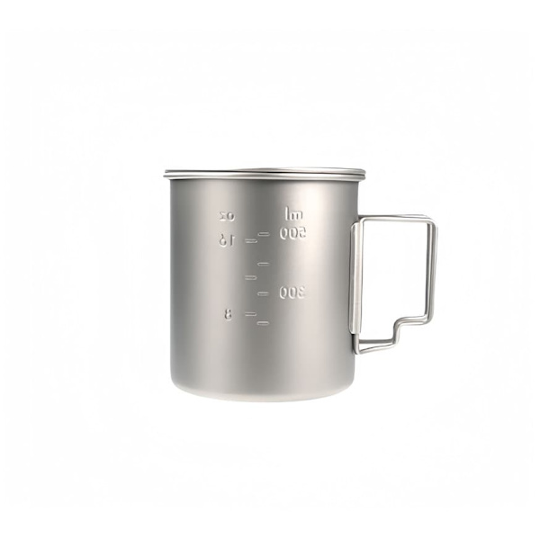 Ren Titanium Krus Stor Kapacitet 750ML Camping Bærbar Vandkop Rejse Tekop Med Låg Hjem Kaffekopper